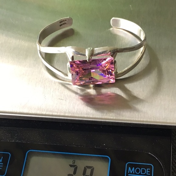 SOLD 💚💕💕💕SOLD💕💕💕💕Gorgeous 925 Design Pink Kunzite Mexican Bracelet - Picture 3 of 15